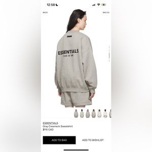 ESSENTIALS FEAR OF GOD SWEATSUIT